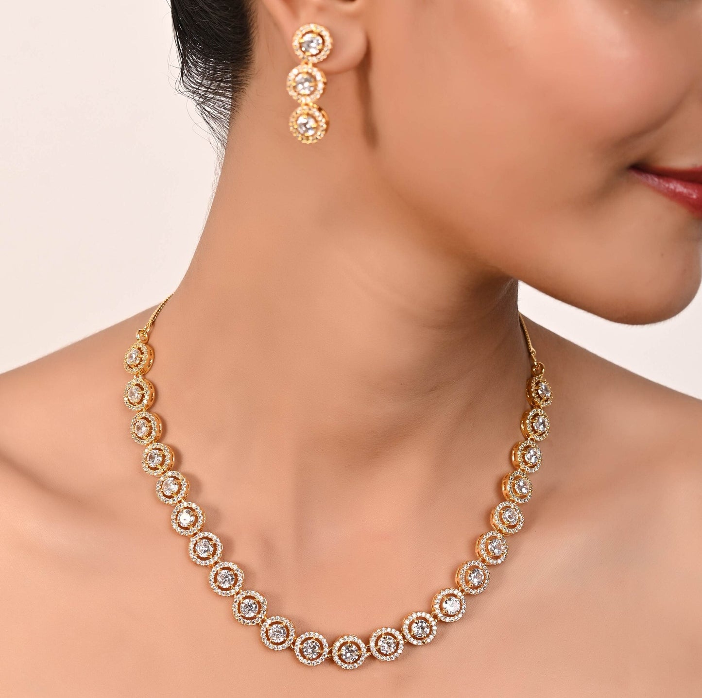 Flaunt Your Style with this Handcrafted CZ Necklace Set T4 Jewels