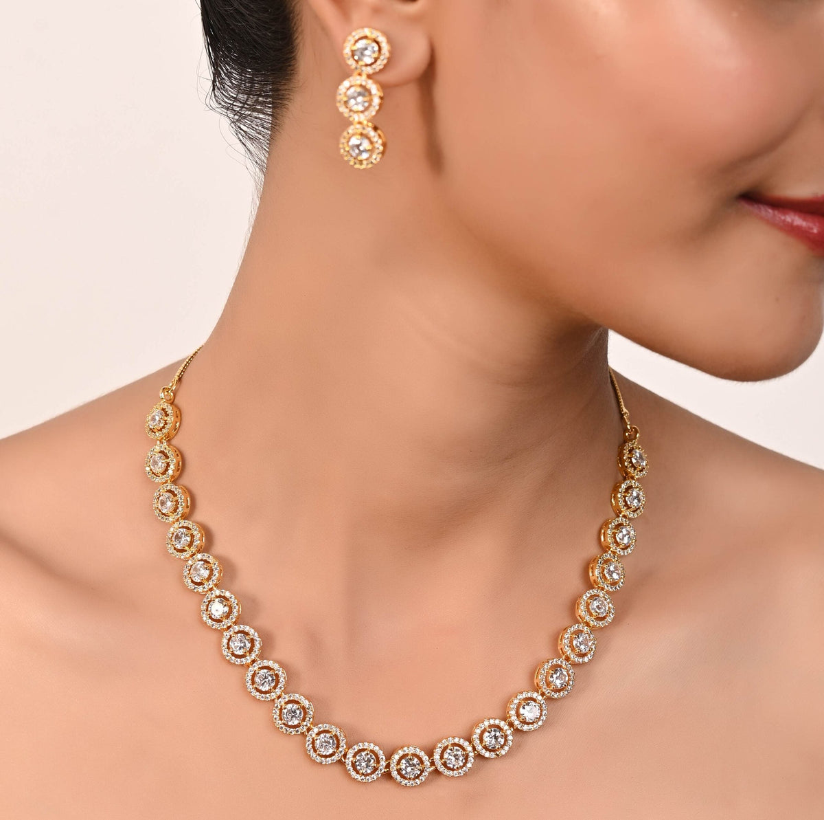 Flaunt Your Style with this Handcrafted CZ Necklace Set T4 Jewels
