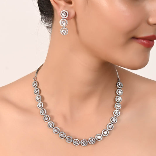 Uniquely Designed CZ Necklace Set, Handcrafted for You T4 Jewels