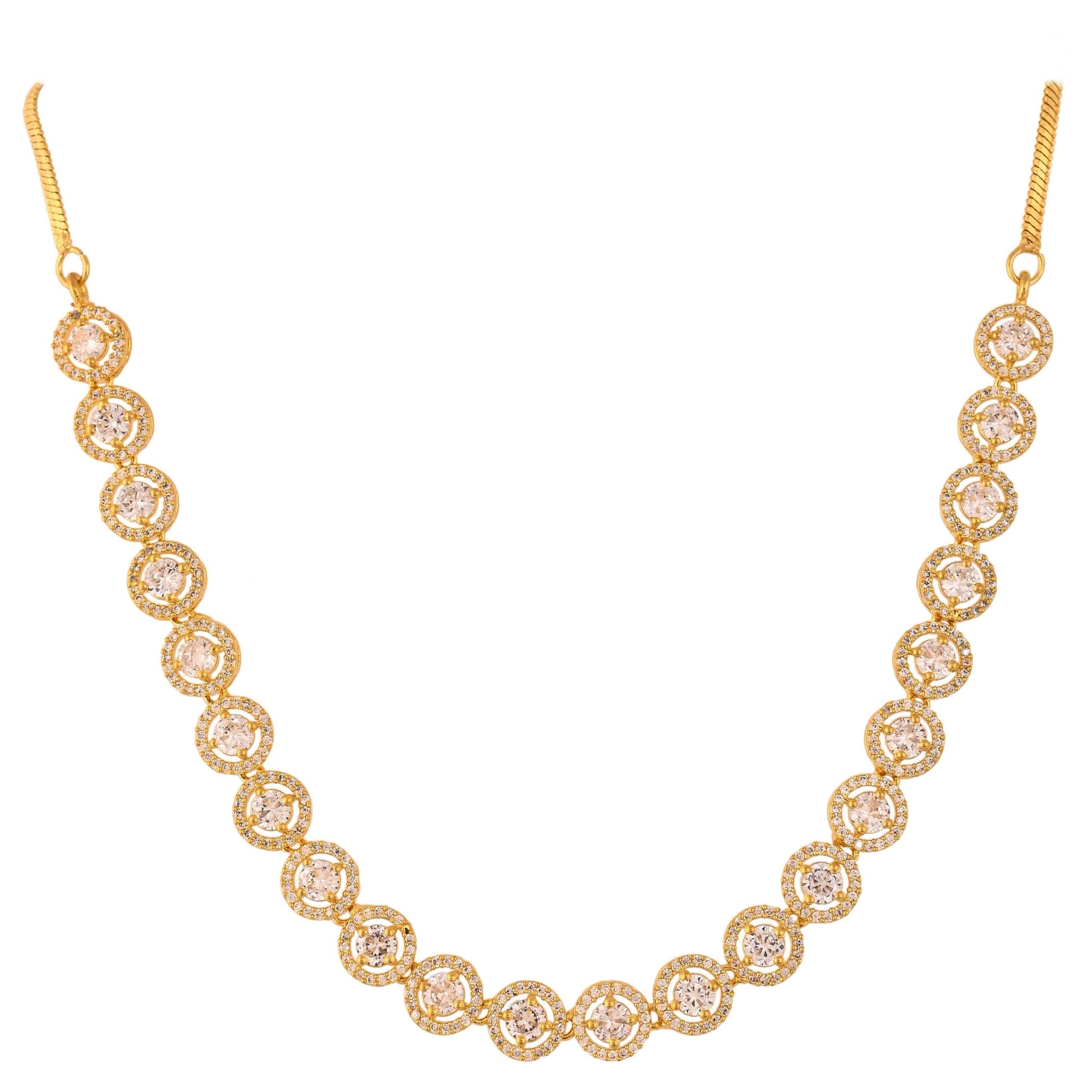 Flaunt Your Style with this Handcrafted CZ Necklace Set T4 Jewels