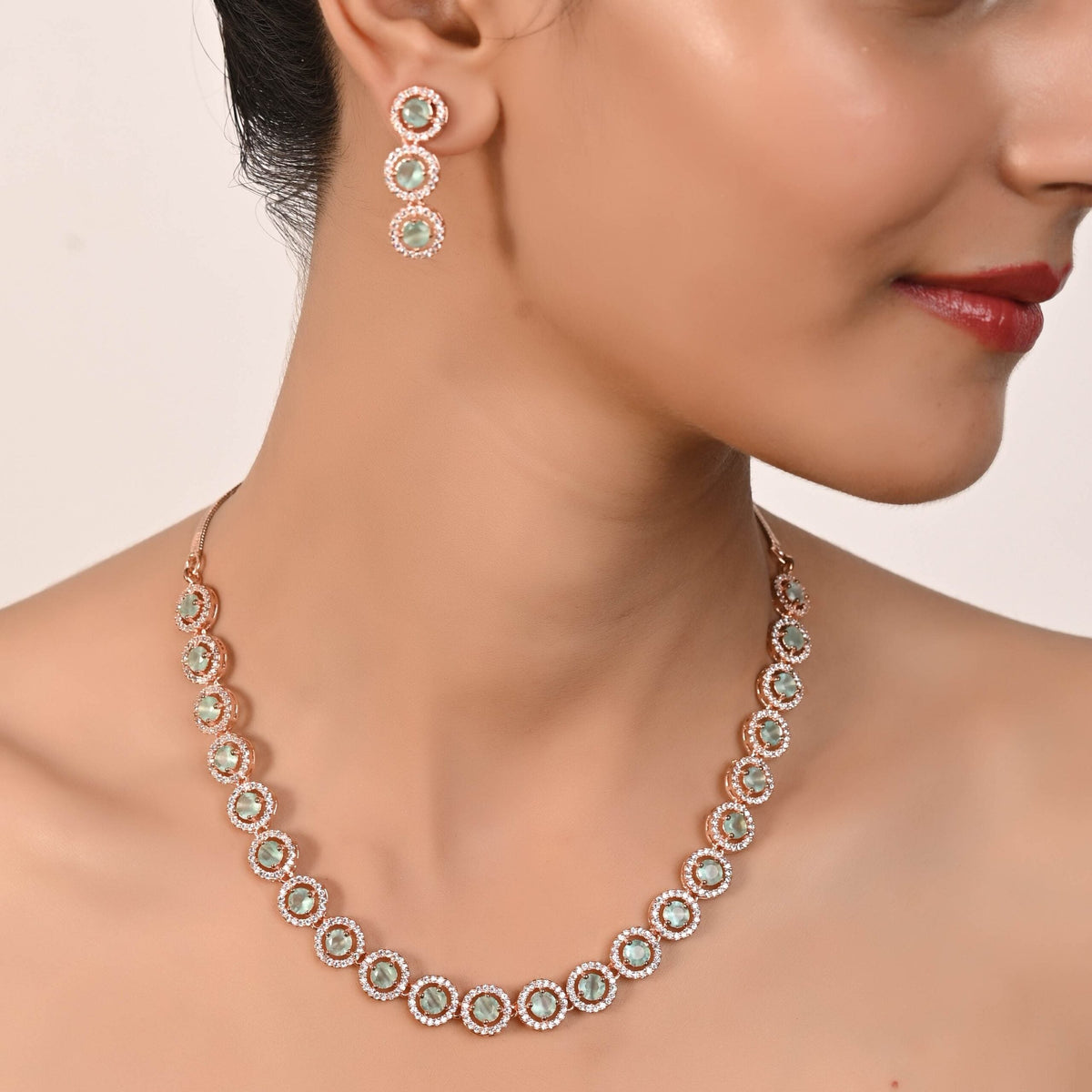 The Perfect CZ Necklace Set for the Perfect Woman: Handcrafted with Love T4 Jewels