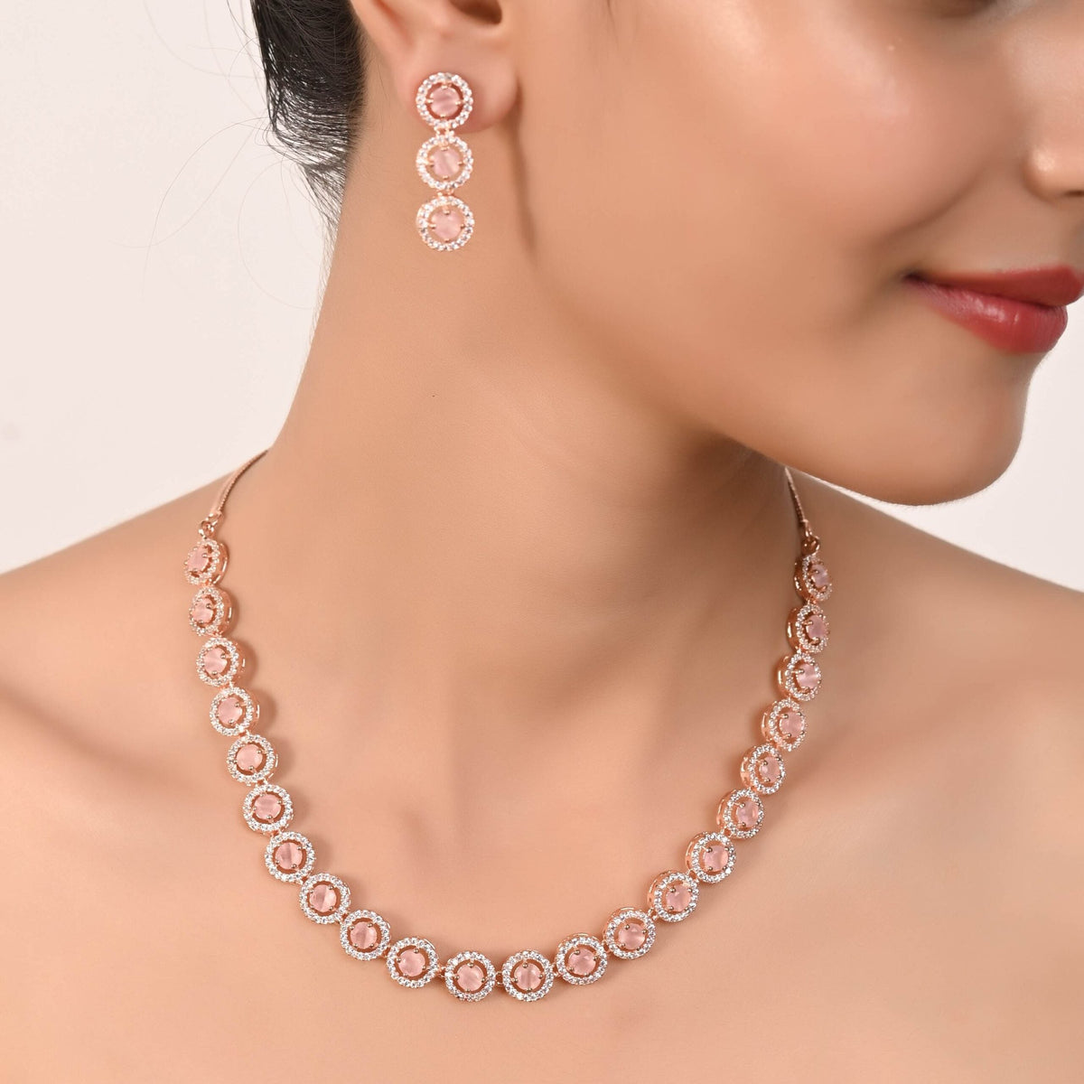 Luxury at its Best: Handcrafted CZ Necklace Set for Women T4 Jewels
