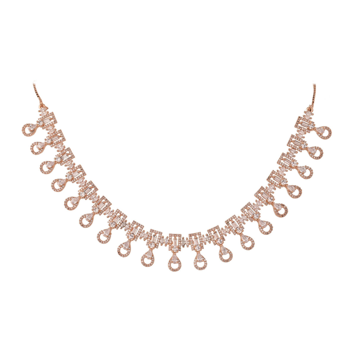Refined CZ Necklace Set: Exquisite and Elegant Jewelry for Women T4 Jewels