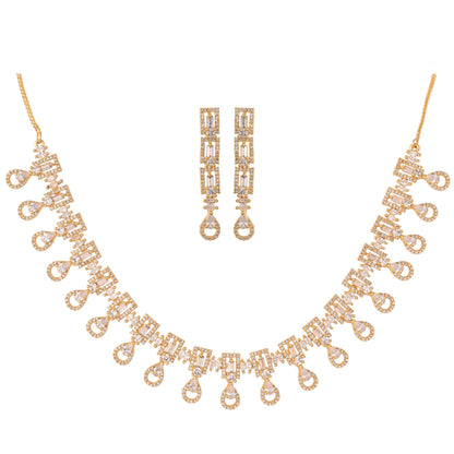 Exotic CZ Necklace Set: Delicate and Stylish Jewelry for Women T4 Jewels