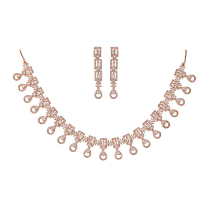 Refined CZ Necklace Set: Exquisite and Elegant Jewelry for Women T4 Jewels