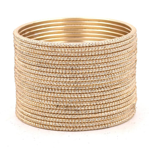 Set of 24 Glitter Bangles by T4 Jewels