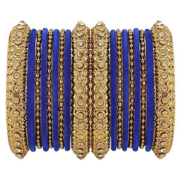 T4 Jewels Golden Color Bangles With Velvet Bangles - 2NO. Pink Pack Of 2 All Bangle Sets T4 Jewels
