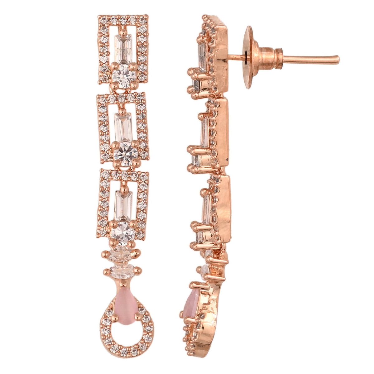 Splendid CZ Necklace Set: Refined and Beautiful Jewelry for Women T4 Jewels