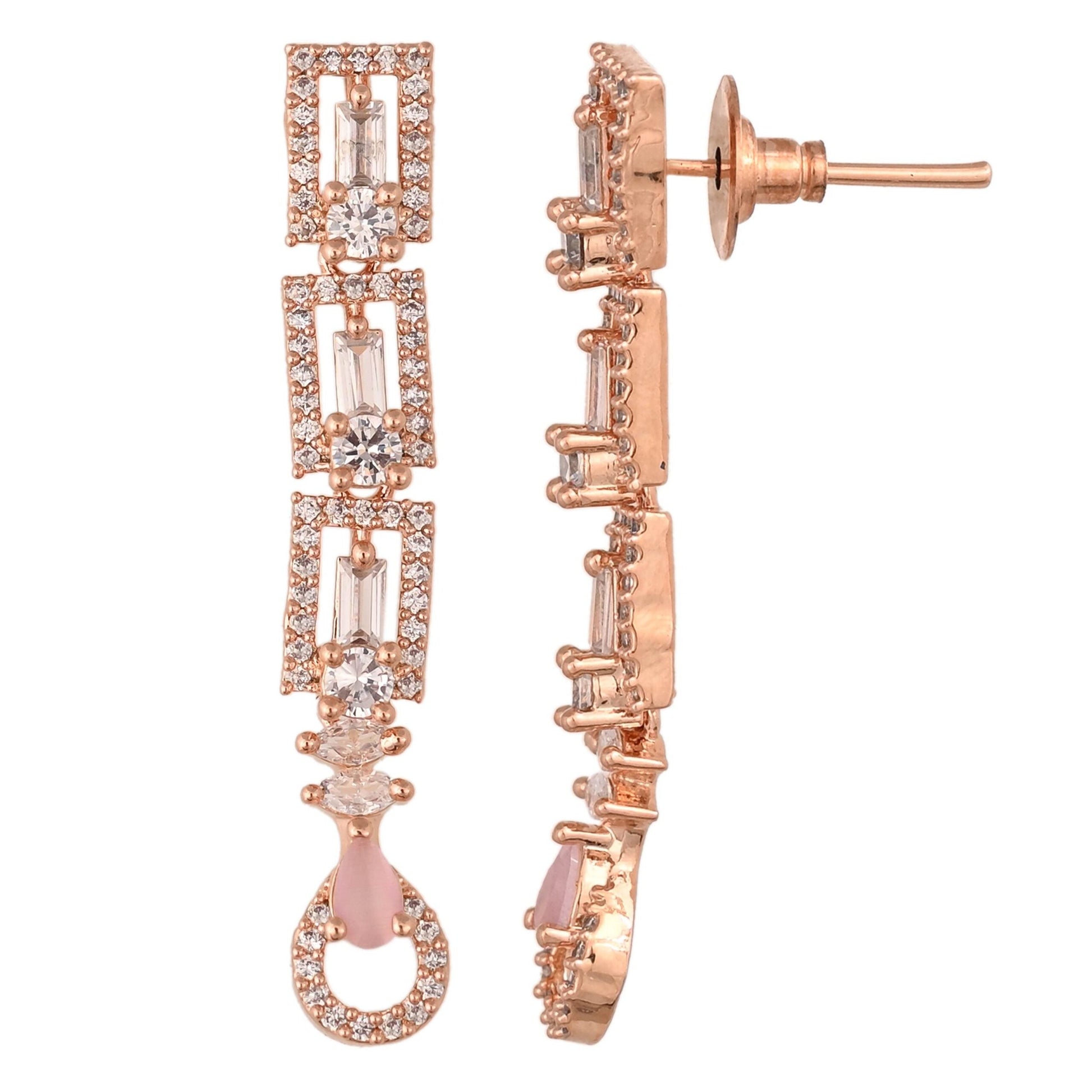 Splendid CZ Necklace Set: Refined and Beautiful Jewelry for Women T4 Jewels