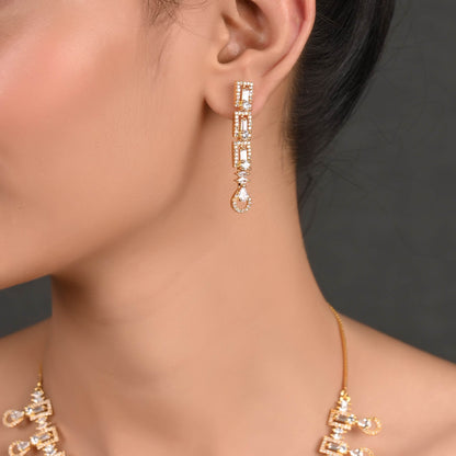 Exotic CZ Necklace Set: Delicate and Stylish Jewelry for Women T4 Jewels