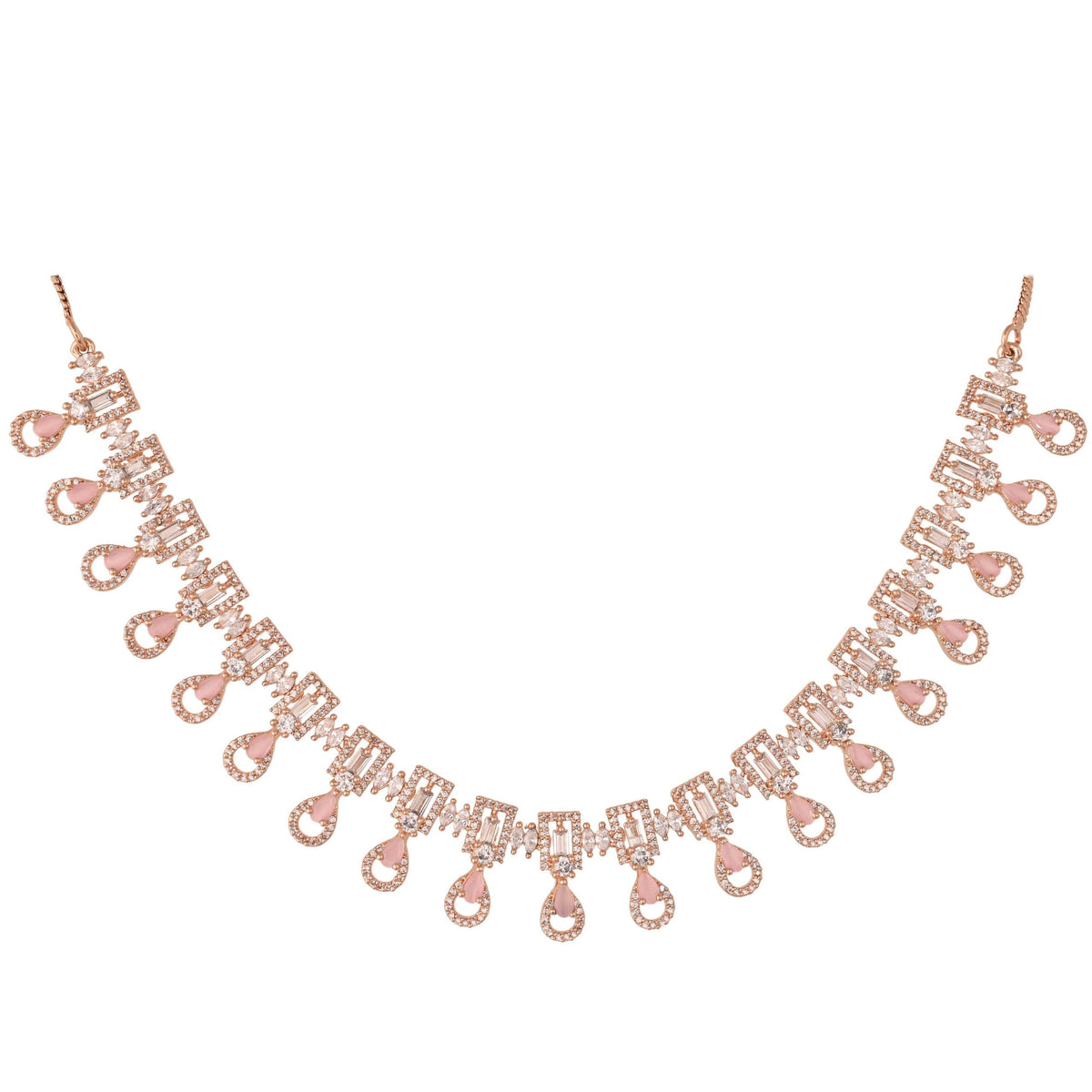 Splendid CZ Necklace Set: Refined and Beautiful Jewelry for Women T4 Jewels