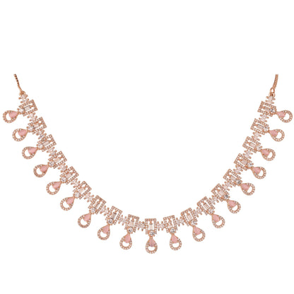 Splendid CZ Necklace Set: Refined and Beautiful Jewelry for Women T4 Jewels