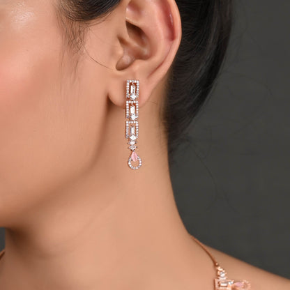 Splendid CZ Necklace Set: Refined and Beautiful Jewelry for Women T4 Jewels
