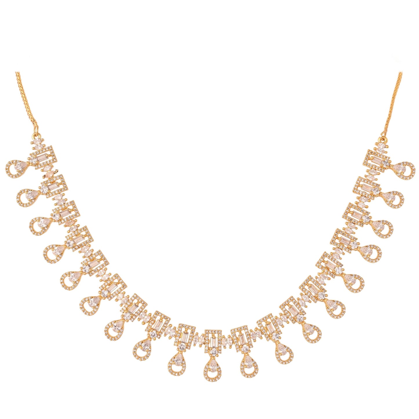 Exotic CZ Necklace Set: Delicate and Stylish Jewelry for Women T4 Jewels