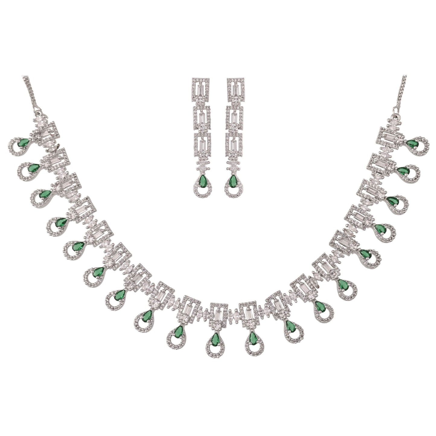 Glamorous CZ Necklace Set: Luxurious and Charming Jewelry for Women T4 Jewels