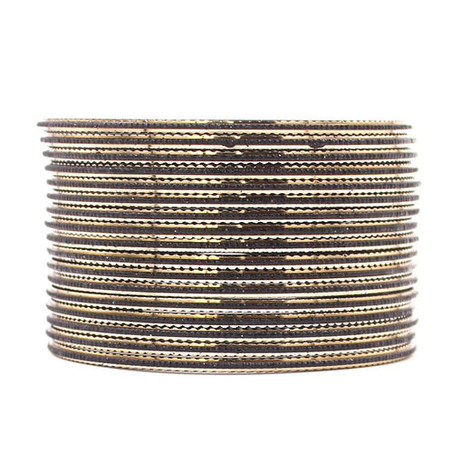 Shining Glitter Bangles with golden borders by T4 Jewels