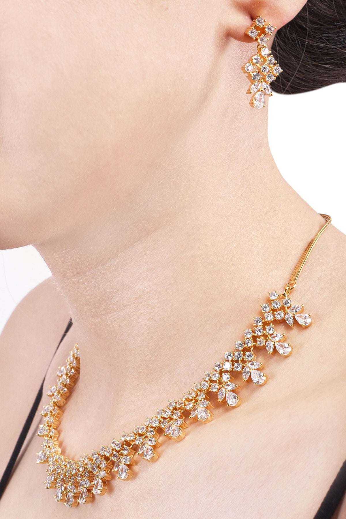 Exquisite Handmade CZ Necklace Set - An Heirloom Piece T4 Jewels