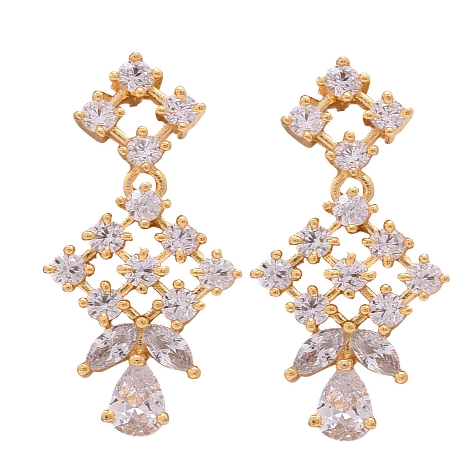 Exquisite Handmade CZ Necklace Set - An Heirloom Piece T4 Jewels