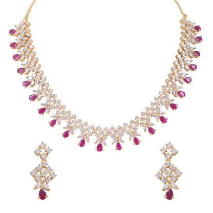 Handcrafted CZ Necklace Set: Unique and Beautiful Jewelry for Women T4 Jewels
