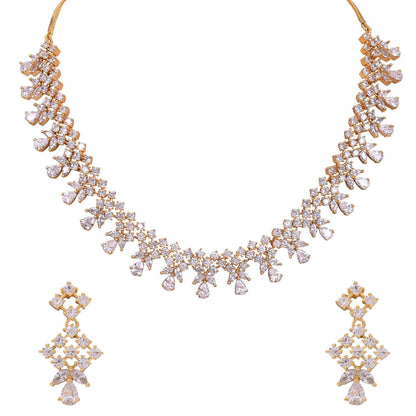 Exquisite Handmade CZ Necklace Set - An Heirloom Piece T4 Jewels