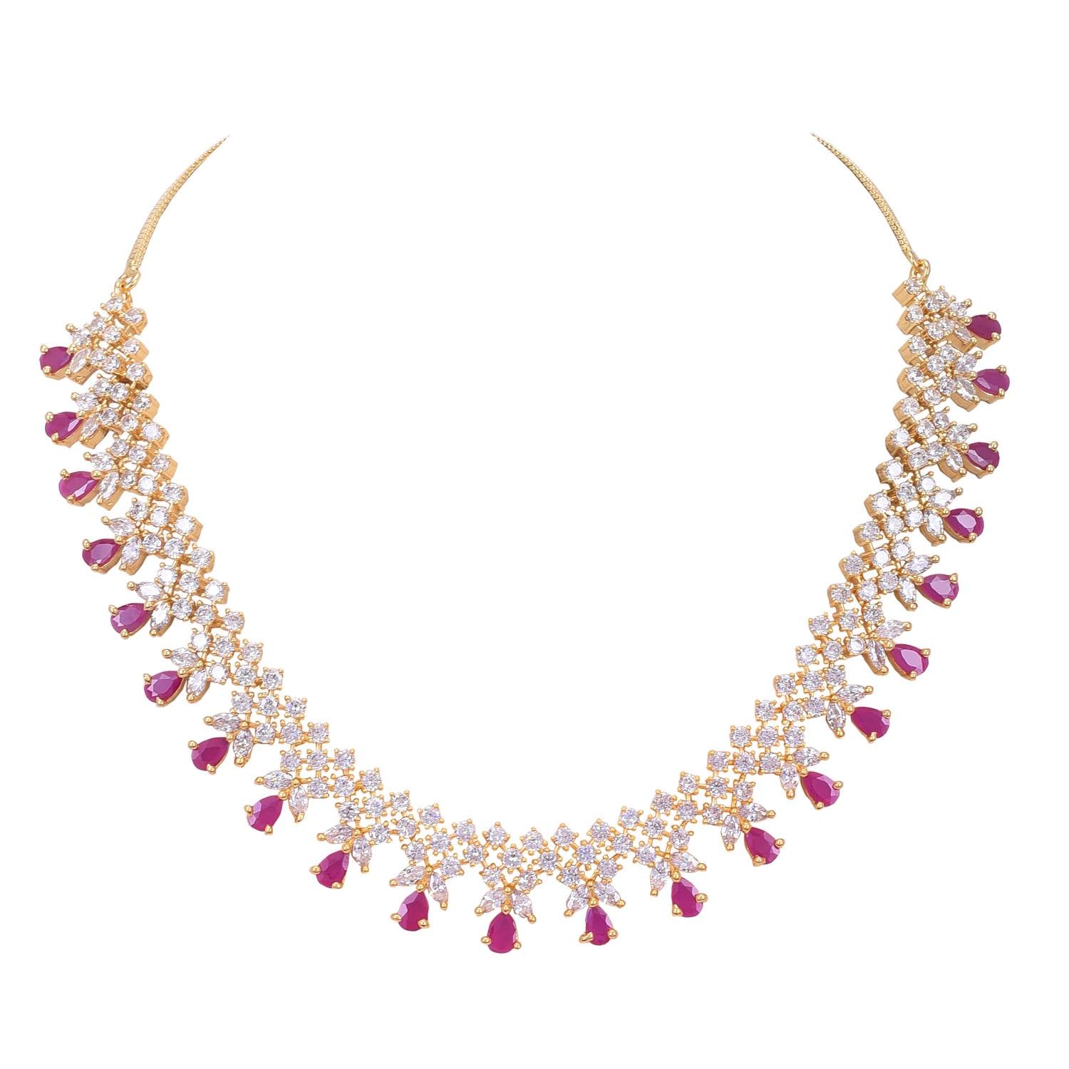 Handcrafted CZ Necklace Set: Unique and Beautiful Jewelry for Women T4 Jewels