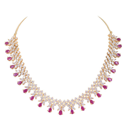 Handcrafted CZ Necklace Set: Unique and Beautiful Jewelry for Women T4 Jewels