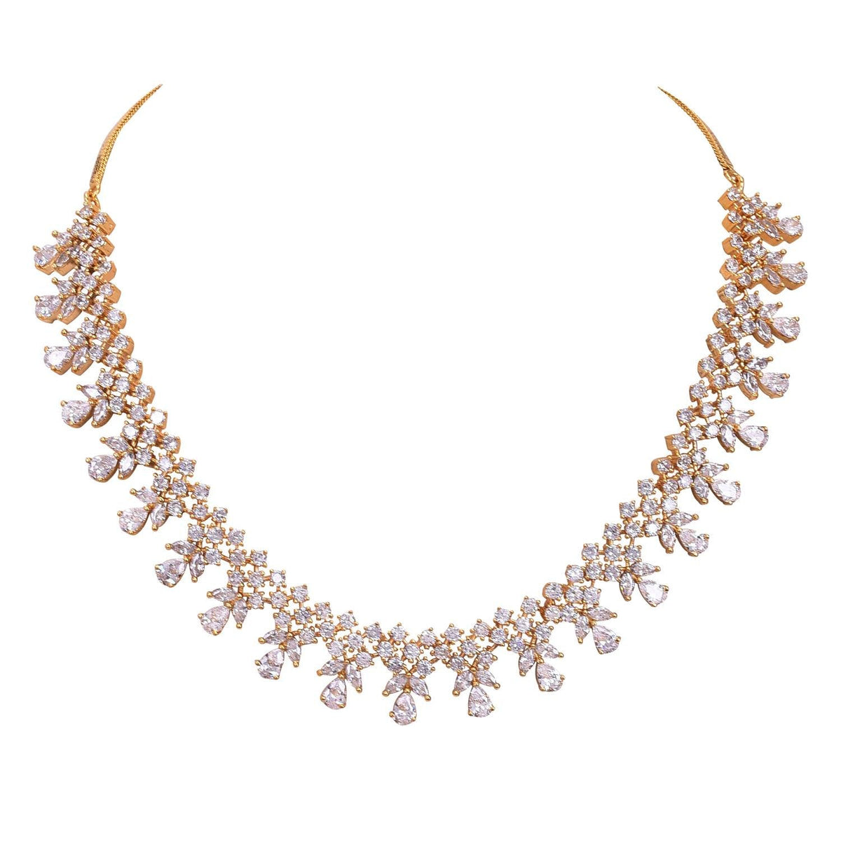 Exquisite Handmade CZ Necklace Set - An Heirloom Piece T4 Jewels