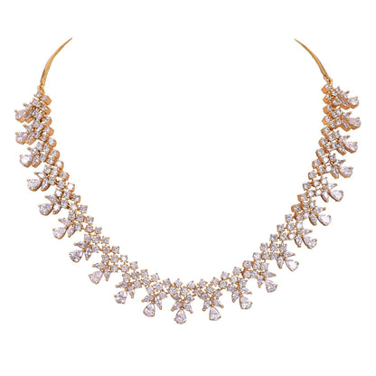 Exquisite Handmade CZ Necklace Set - An Heirloom Piece T4 Jewels