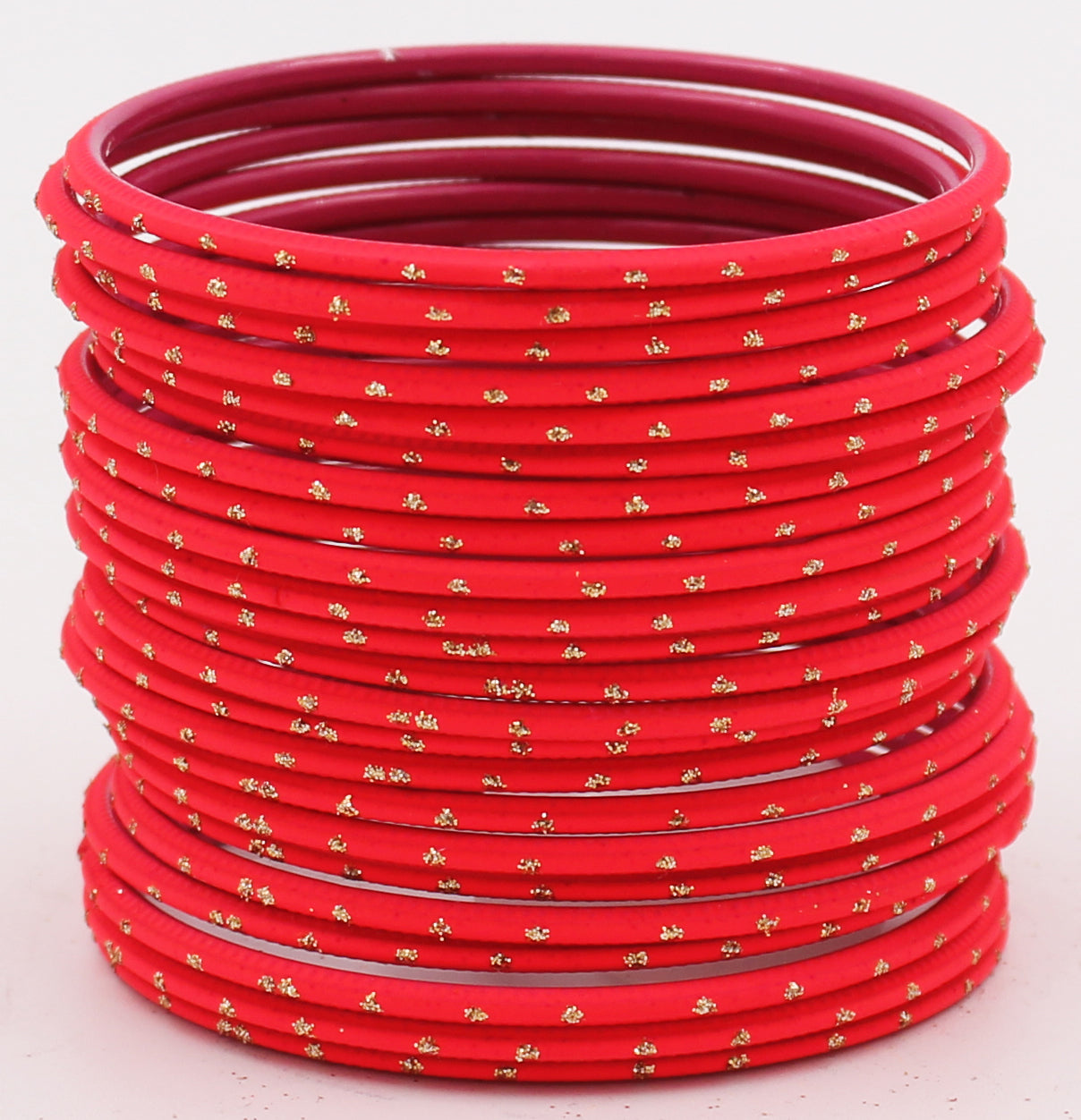 Set of 24 Plain Matte Textured Metal Bangles By T4 Jewels