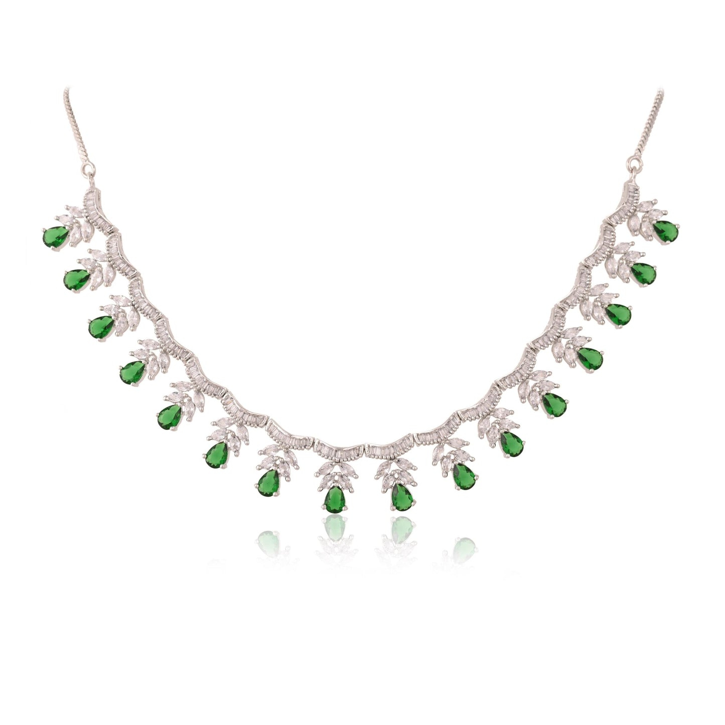 Grand CZ Necklace Set: Eye-Catching and Stylish Jewelry for Women T4 Jewels