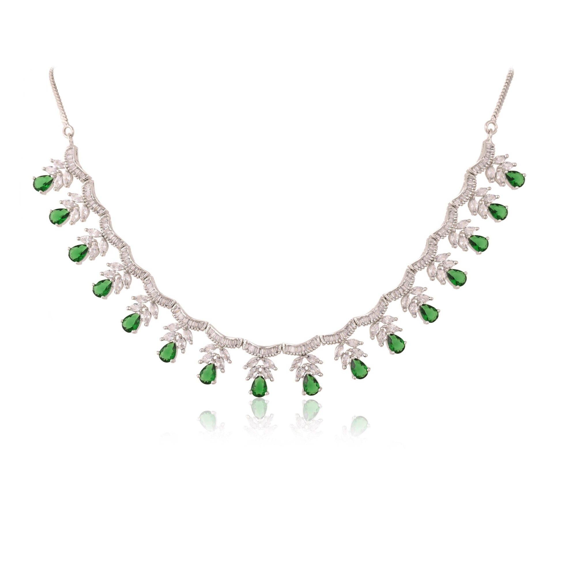 Grand CZ Necklace Set: Eye-Catching and Stylish Jewelry for Women T4 Jewels