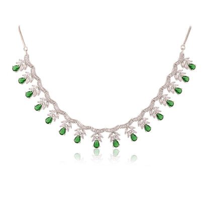 Grand CZ Necklace Set: Eye-Catching and Stylish Jewelry for Women T4 Jewels