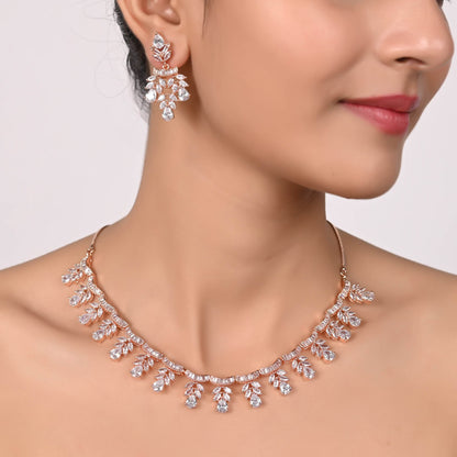 Luxurious CZ Necklace Set: High-End and Luxe Jewelry for Women T4 Jewels