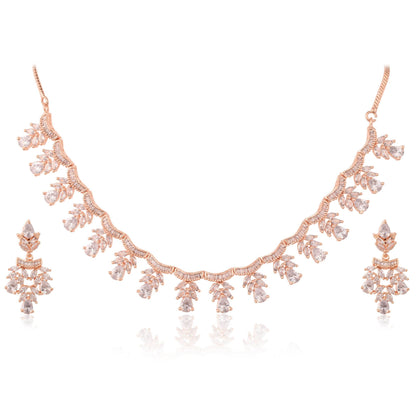 Luxurious CZ Necklace Set: High-End and Luxe Jewelry for Women T4 Jewels