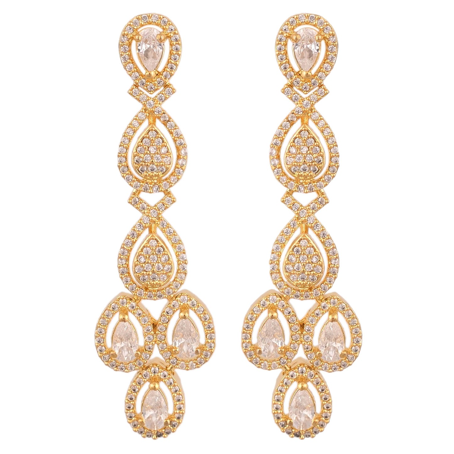 Shimmering Splendor: Handcrafted CZ Necklace Set for Women T4 Jewels