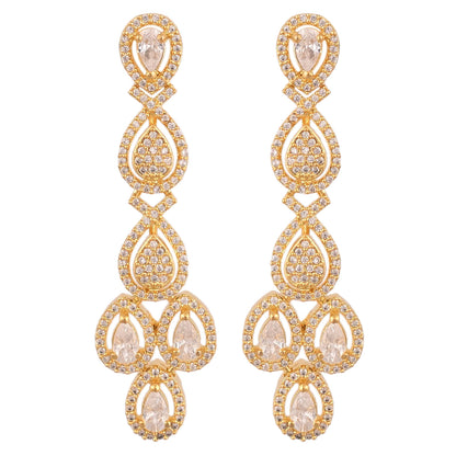 Shimmering Splendor: Handcrafted CZ Necklace Set for Women T4 Jewels
