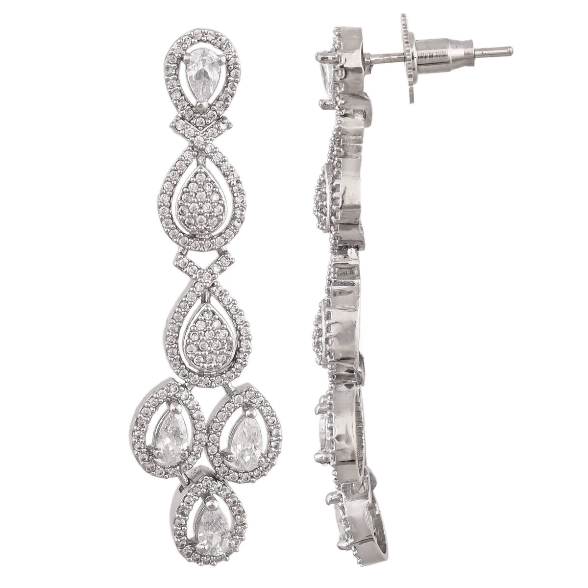 Sparkling Brilliance: Handcrafted CZ Necklace Set for the Dazzling Woman T4 Jewels