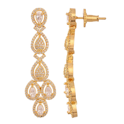 Shimmering Splendor: Handcrafted CZ Necklace Set for Women T4 Jewels