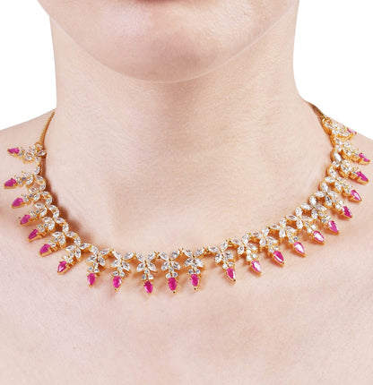 Sparkling CZ Necklace Set: Genuine and Classic Jewelry for Women T4 Jewels
