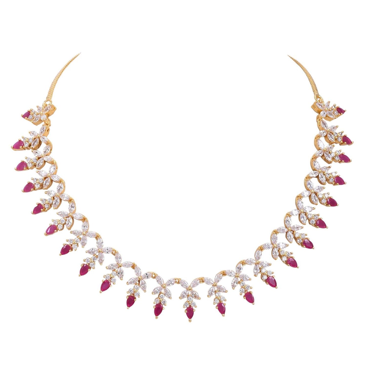 Sparkling CZ Necklace Set: Genuine and Classic Jewelry for Women T4 Jewels