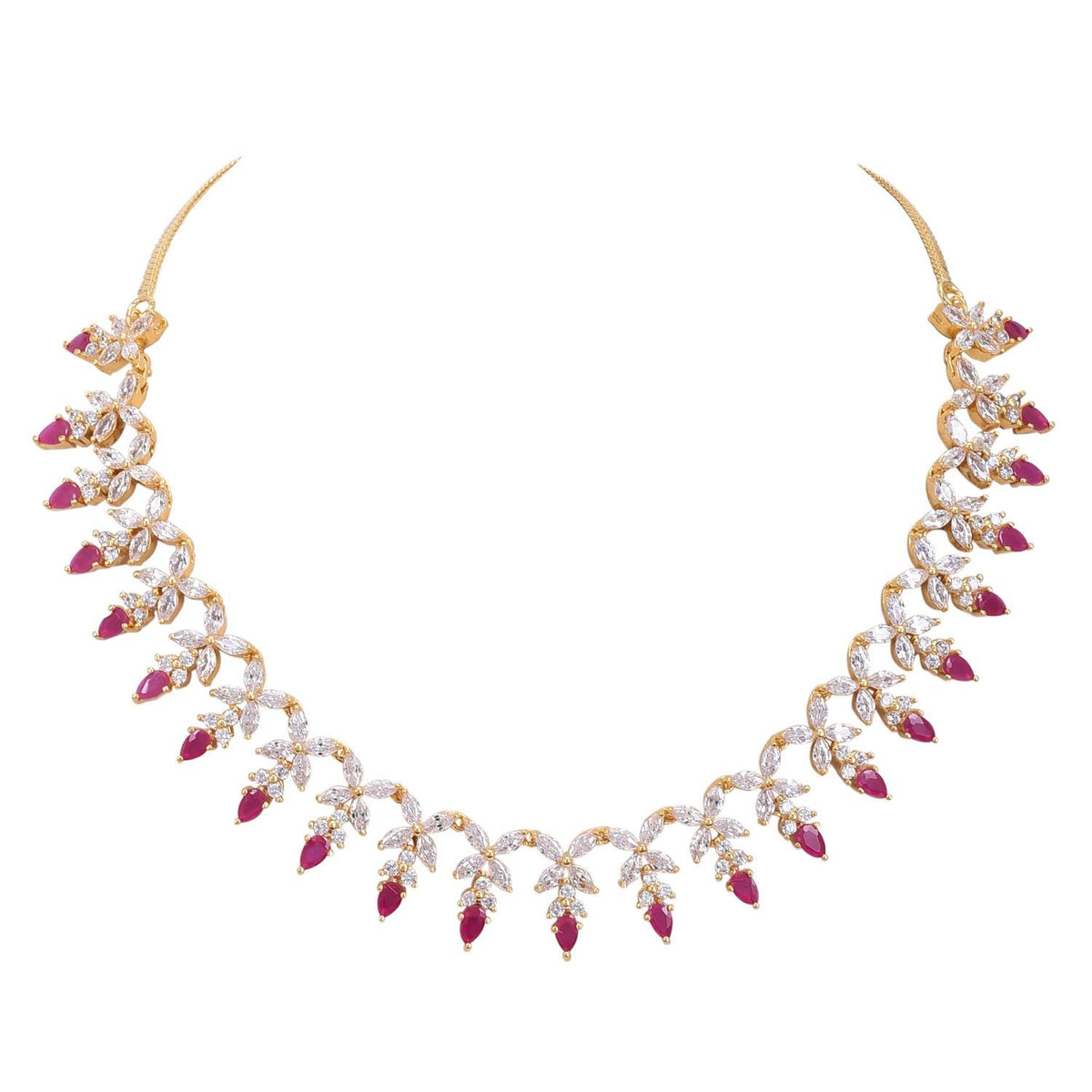 Sparkling CZ Necklace Set: Genuine and Classic Jewelry for Women T4 Jewels
