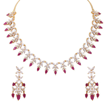 Sparkling CZ Necklace Set: Genuine and Classic Jewelry for Women T4 Jewels