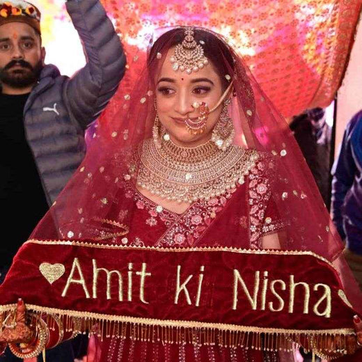 Bride Entry Customized Bridal Dupatta With Name For Wedding & Engagement