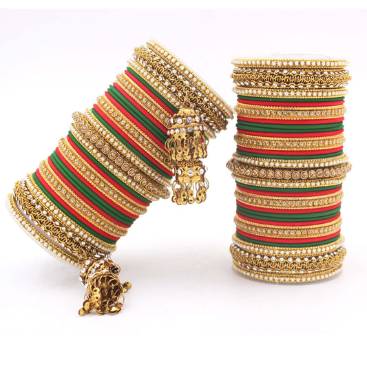 Traditional Jhumki Bangle set by T4 Jewels