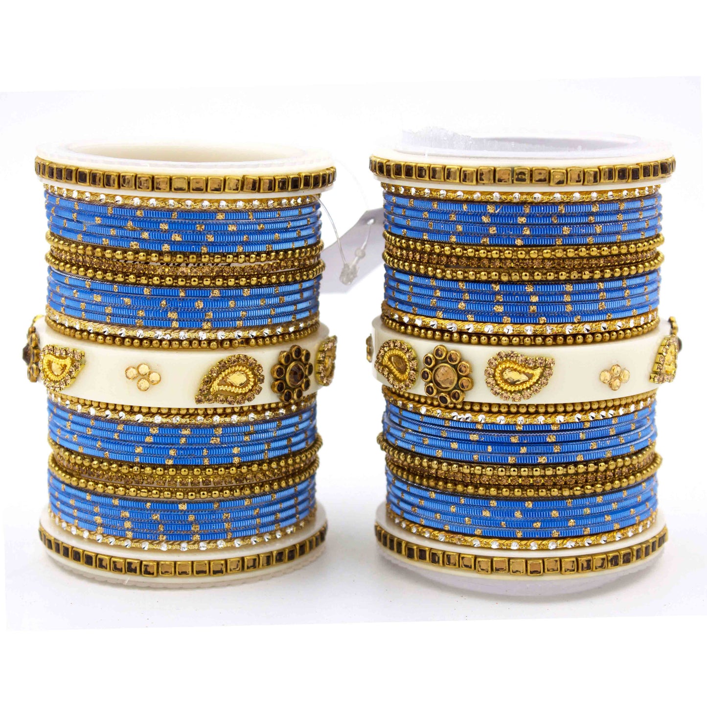 Traditonal Bridal Bangle set with golden dotted design