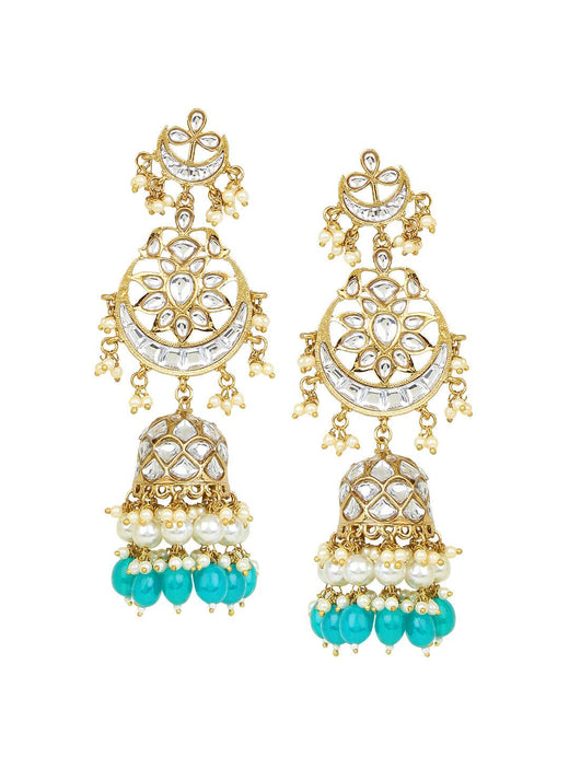 Bridal Jhumki Earring with kundan work by T4 Jewels