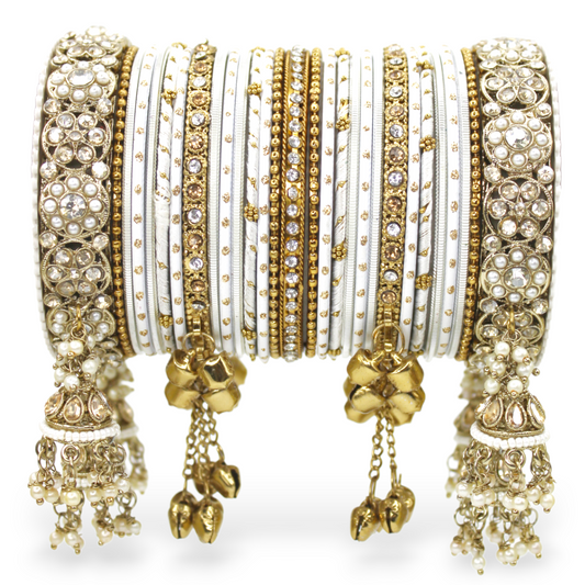 Heavy Jhumki Bangle set for two hands by T4 Jewels