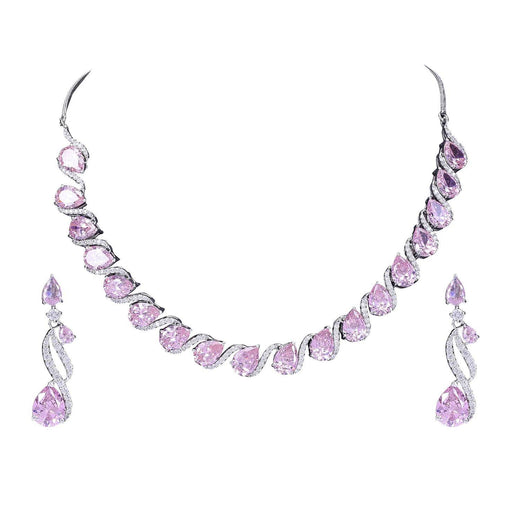 Gorgeous Handcrafted CZ Necklace Set - A Sensational and Eye-Catching Jewelry Piece
