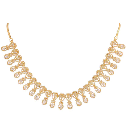 Shimmering Splendor: Handcrafted CZ Necklace Set for Women T4 Jewels