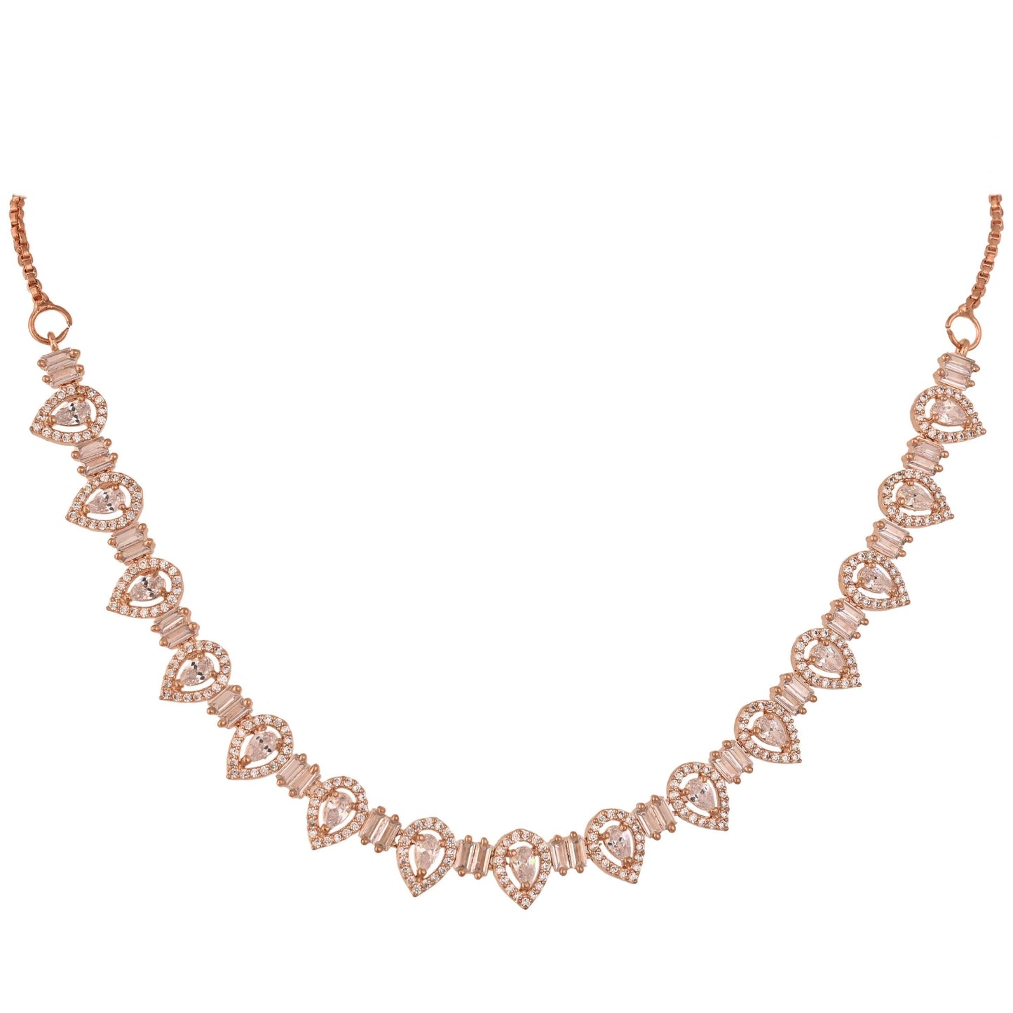 Handcrafted CZ Necklace Set: A Stunning Piece of Art T4 Jewels